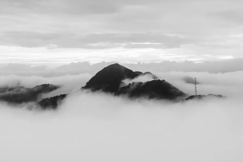 Montaña en la niebla